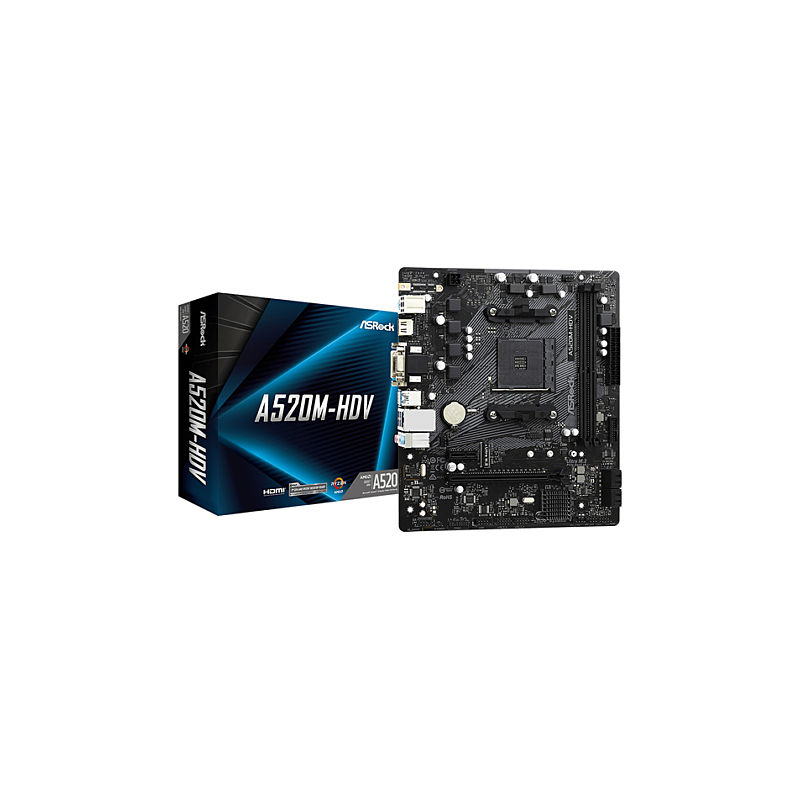 Carte mère ASRock A520M-HDV AM4 Micro-ATX DDR4 – AMD A520