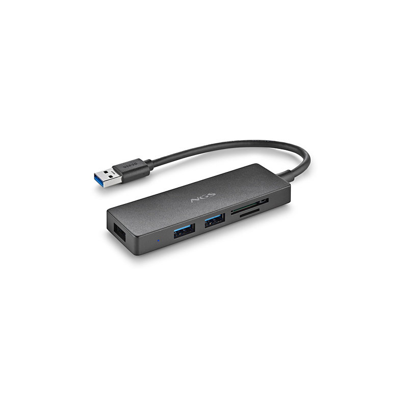NGS iHub Reader – Hub USB 3.0 5 Ports avec Lecteurs SD et MicroSD