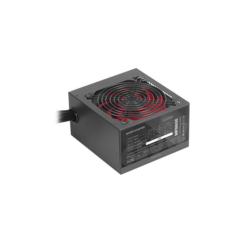 Mars Gaming MPIII650 650W – Alimentation PC ATX 85% Silencieuse